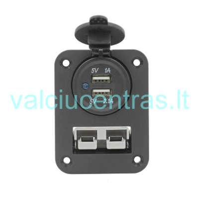 Anderson tipo kabelio jungtis 50A su dvigubu USB lizdu